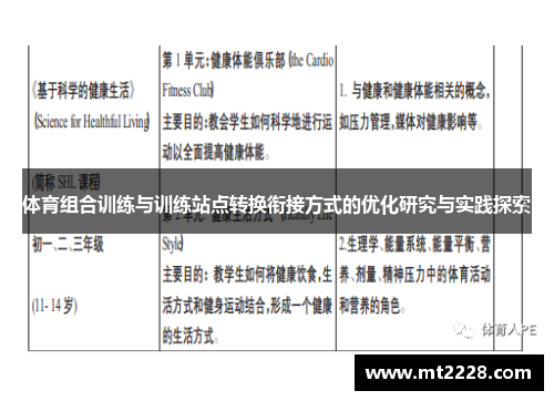 体育组合训练与训练站点转换衔接方式的优化研究与实践探索